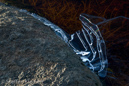 Harz 068 Oderteich, Eisstrukturen, ice structures