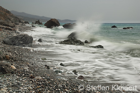 340 Kreta, Preveli, Wellen, Waves