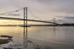 2676 Schottland, Edinburgh, Firth of Forth Bridge, abends