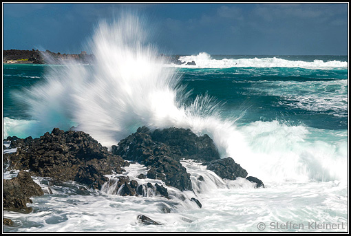 Lanzarote, La Corona NM, Kueste, Wellen